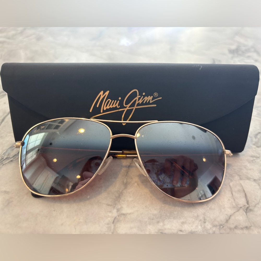 Maui Jim Cliff House Polarized Aviator Sunglasses